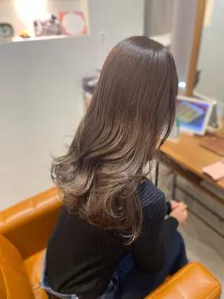 ロング カラー 【完全個室】髪質改善 暖色カラー/山崎唯奈のヘアスタイル
