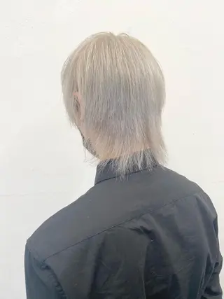 ショート カラー パーマ ヘアアレンジ メンズ ブリーチ　ハイトーン 特化🌈フジタハルキのヘアスタイル