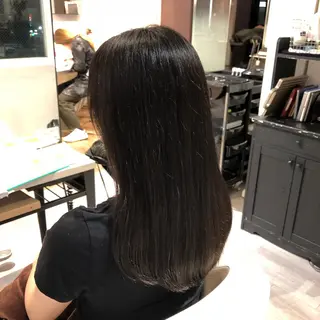 セミロング カラー 金子 富士のヘアスタイル