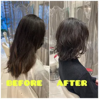 ミディアム パーマ メンズ 田畑 福恵のヘアスタイル