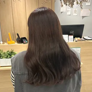 セミロング カラー 韓国ヘア×レイヤー カット/上田丈也のヘアスタイル