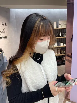 ロング Cielro/ダブル カラー/西田咲希のヘアスタイル