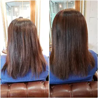 セミロング 饒平名 知也のヘアスタイル