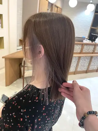 カラー レイヤー/くびれ/ 縮毛/チェレ金剛のヘアスタイル