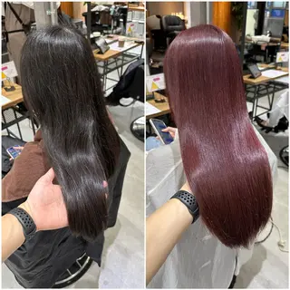 セミロング カラー KEISUKE🐶 カラー✨エクステのヘアスタイル