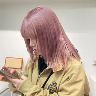 ミディアム カラー ハイトーン×レイヤー ／遠藤将太のヘアスタイル