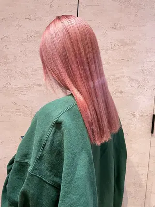 カラー ブリーチなし 透明感カラー/艶髪のヘアスタイル