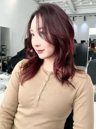 セミロング カラー HARU//原宿🤍 リピート率NO.1のヘアスタイル