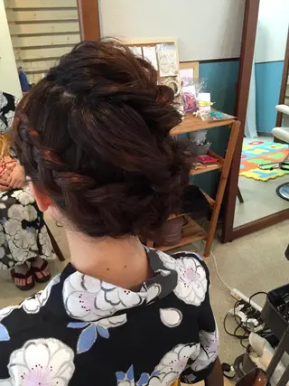ショート ミディアム セミロング ロング ヘアアレンジ 早朝✨ヘアセット 着付け/清水玲歌のヘアスタイル