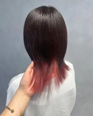ミディアム カラー 唐澤 千尋のヘアスタイル