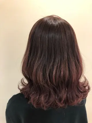 セミロング カラー 盛れるレイヤーカット 得意🌹井上美沙のヘアスタイル