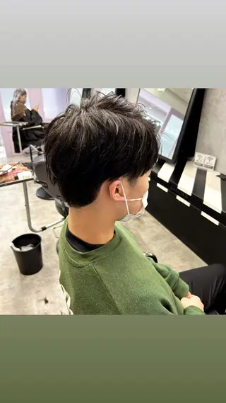 メンズ 縮毛矯正・髪質改善 特化 出納 直起のヘアスタイル