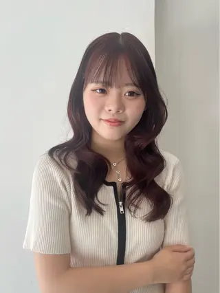 セミロング カラー 🟣niw SHUNNA🟣のヘアスタイル