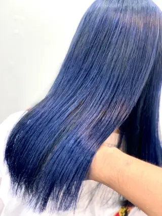 ミディアム ブリーチ毛に縮毛矯正 ✨カラー✨山田 正幸のヘアスタイル