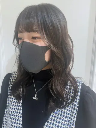 ロング 小顔レイヤー/ ベージュ🤍Rieのヘアスタイル