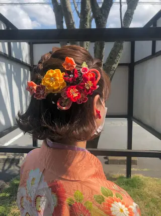 ミディアム ヘアアレンジ 堀口 彩佳のヘアスタイル