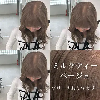 ロング メンズ 艶感ミルクティー🤍 色落ち綺麗🤍ともやのヘアスタイル