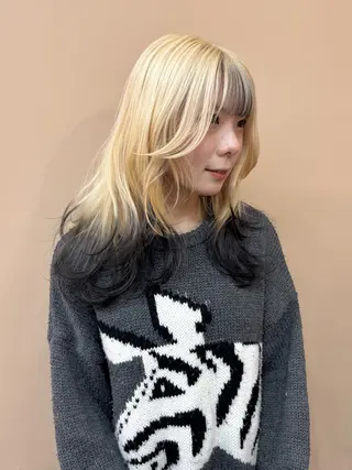 ロング カラー SHOTO ハイトー ン/ブロンドカラーのヘアスタイル