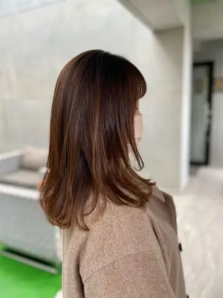 セミロング 柴田 久美子のヘアスタイル