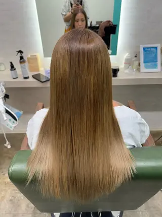 セミロング カラー 縮毛矯正/ /関内/あべももこのヘアスタイル