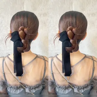 ロング ヘアアレンジ 羽エク指名No1✨️ シールエク🌙しぇるのヘアスタイル