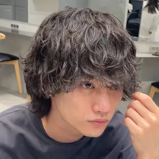 ミディアム パーマ ヘアアレンジ メンズ fifth 石川 凪のヘアスタイル