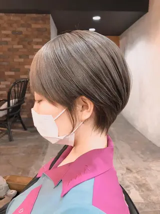 ショート カラー パーマ ヘアアレンジ newi 川崎店のヘアスタイル