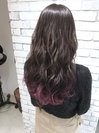 ロング カラー パーマ ヘアアレンジ メンズ キッズ ネイル マツエク・マツパ バレイヤージュ/ 髪質改善/渡邉悟🌱のヘアスタイル