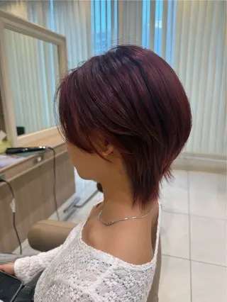 ショート カラー パーマ 韓国ヘアメイク🎀/ 縮毛矯正✨山本媛香のヘアスタイル