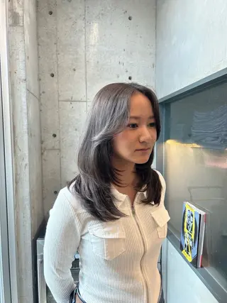 ミディアム ハイトーン×ボブ / Reika☁️ིྀのヘアスタイル