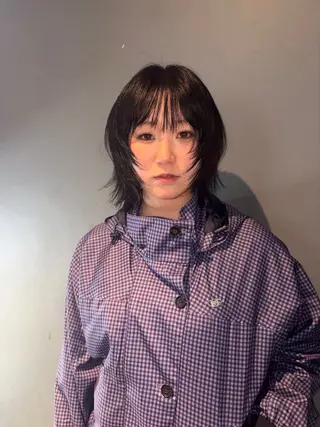 ミディアム ハッシュカット🎀 レイヤーカットのヘアスタイル