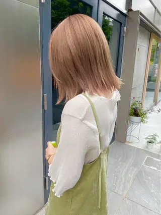 セミロング カラー ヘアアレンジ 小西海青 ✨モデル様募集✨️のヘアスタイル