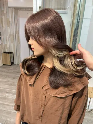 ミディアム カラー HIKARU副店長/ ✨️髪質改善のヘアスタイル