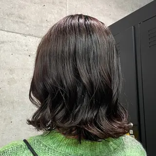 ミディアム レイヤー/透けカラー アレンジ/篠崎渚彩のヘアスタイル