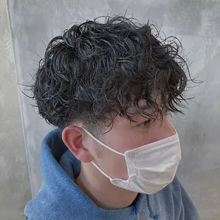 ショート パーマ メンズ fifth JINGUMAE所属・波巻きスパイラルパー マ/シャドウパーマ駿のヘアスタイル
