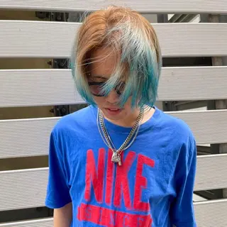 ショート カラー メンズ 花香竜太/エクステ /ハイトーンカラーのヘアスタイル