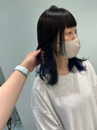 セミロング カラー 中川 茜里のヘアスタイル