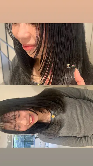 ミディアム yuka | 京都 |カットモデル🧁♡のヘアスタイル