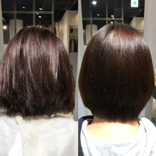 ショート パーマ 濱岡 恭子のヘアスタイル