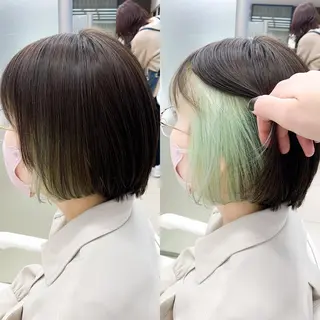 ショート カラー ✂︎レディース のメンズカット屋さんのヘアスタイル