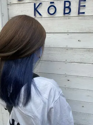 セミロング カラー ダブルカラーモデル☆ SHUNYAのヘアスタイル