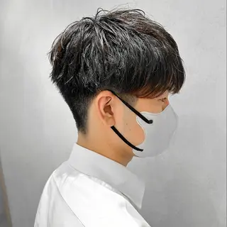 メンズ 艶透明感カラー/ ルーズパーマ/田中のヘアスタイル