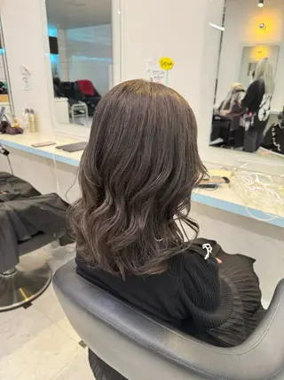 セミロング カラー 暖色🩷透明感カラー ♡Maika♡のヘアスタイル