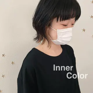 ミディアム カラー 市川 千夏のヘアスタイル