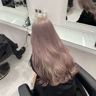 ロング カラー ヘアアレンジ ハイトーン艶カラー 🤍ゆうひのヘアスタイル