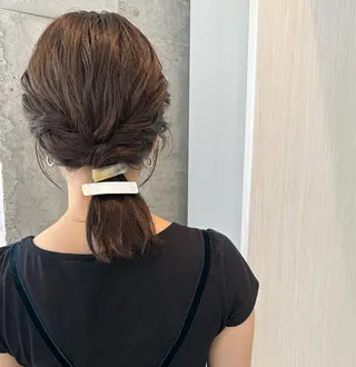 ミディアム ヘアアレンジ さとう あやかのヘアスタイル