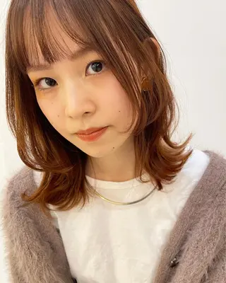 ミディアム カラー ヘアアレンジ リリー /Men's/パーマのヘアスタイル