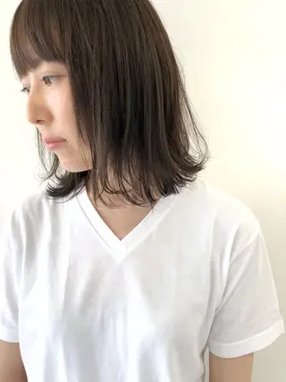 ミディアム ボブ/縮毛矯正 🌟梅田盛一🌟のヘアスタイル