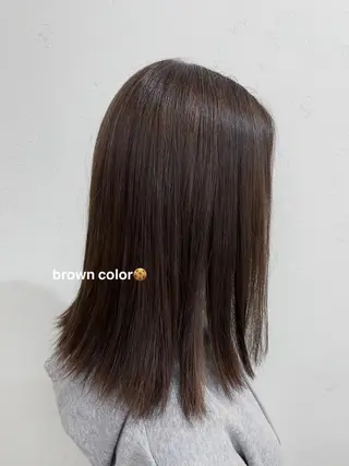 ミディアム カラー 諸戸 龍加/カットモデルのヘアスタイル