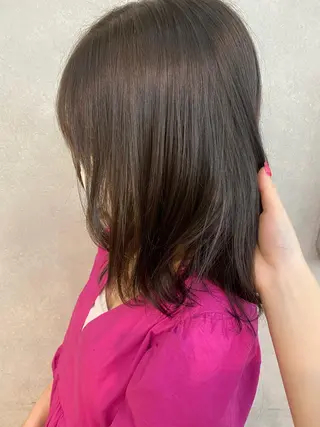 ミディアム カラー 顔周りカット/透明感 カラー✂️MEIのヘアスタイル